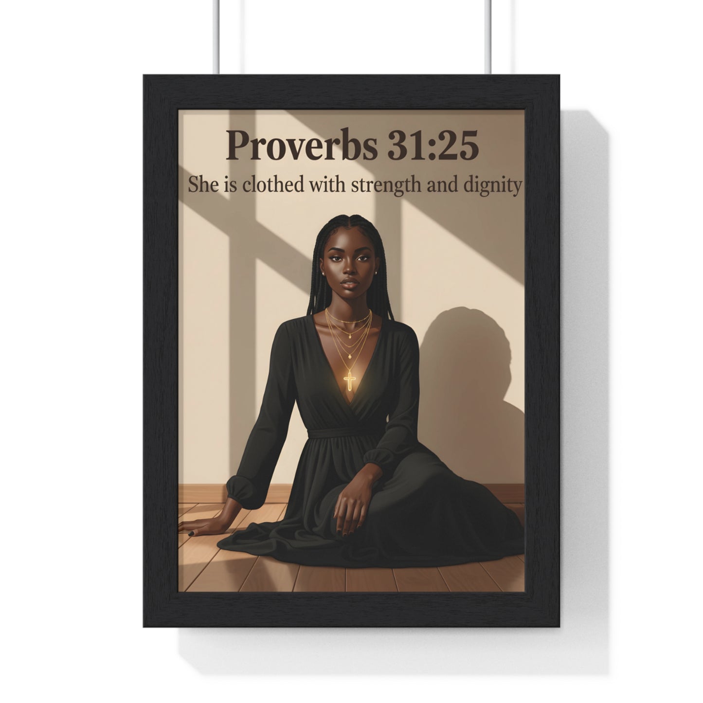 Inspirational Quote Poster, Proverbs 31:25