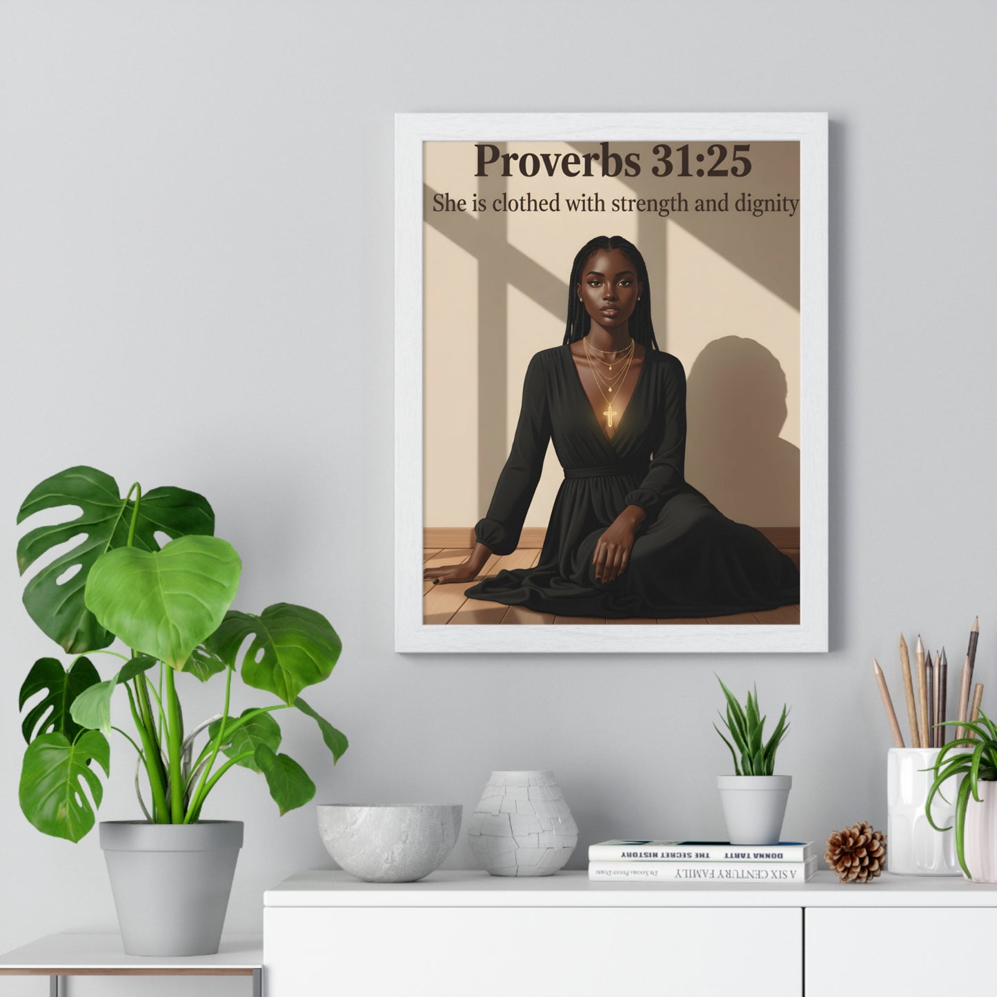 Inspirational Quote Poster, Proverbs 31:25