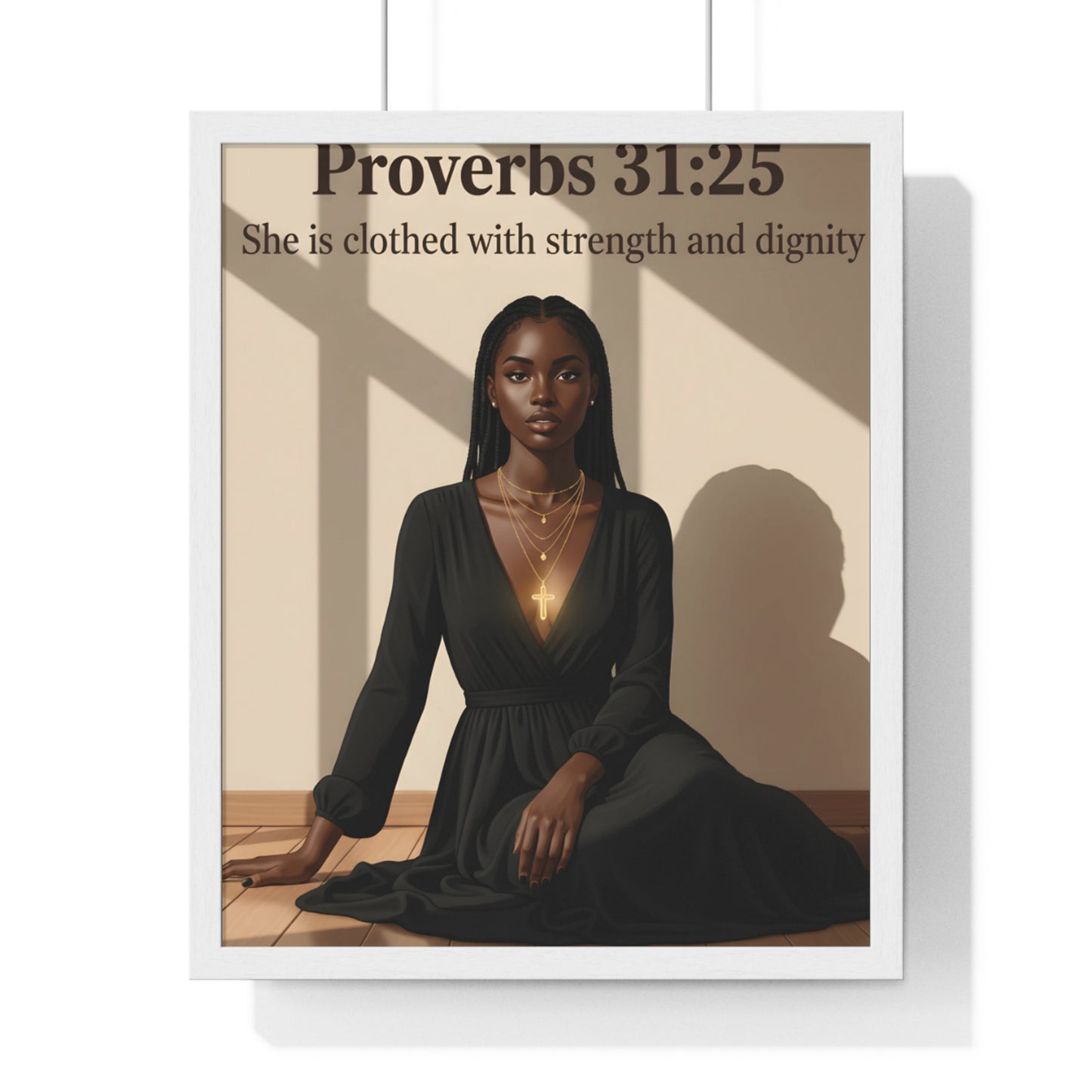 Inspirational Quote Poster, Proverbs 31:25