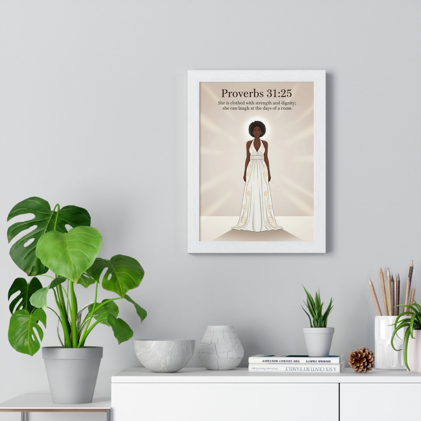 Proverbs 31:25 Art Print