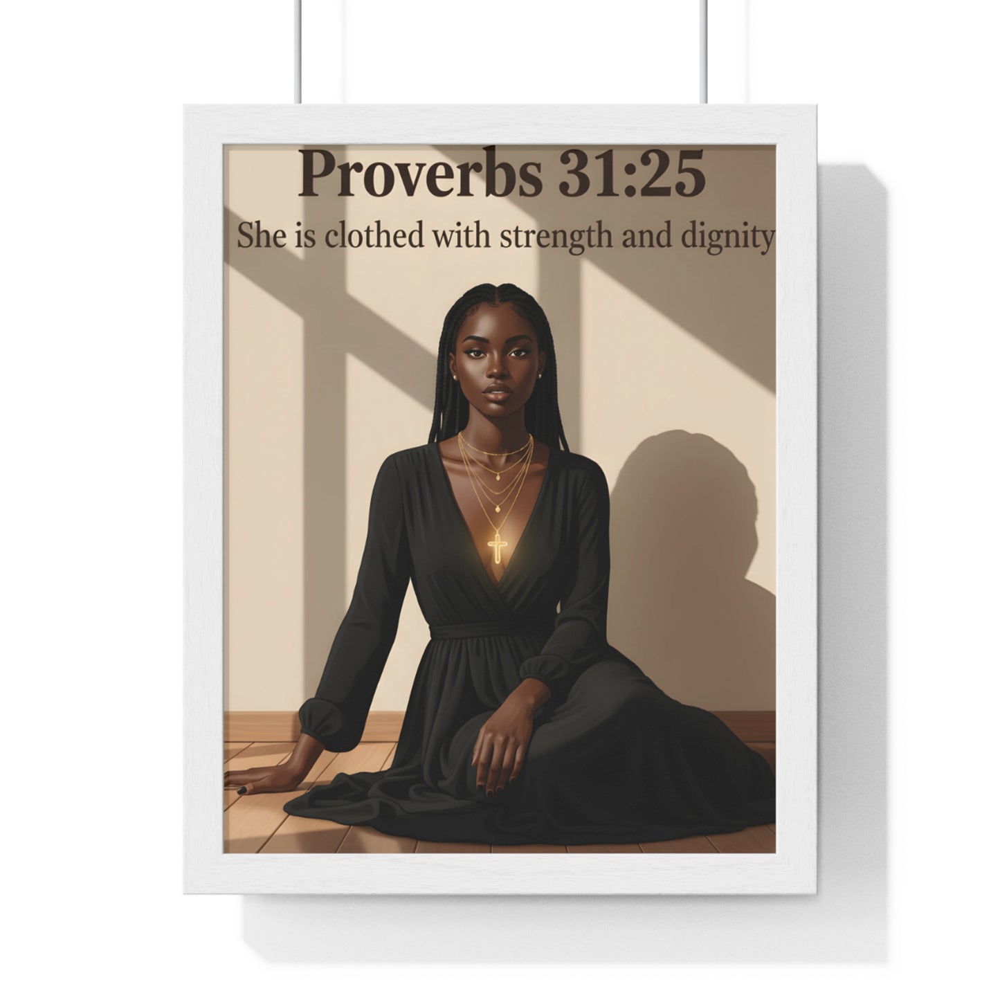 Inspirational Quote Poster, Proverbs 31:25