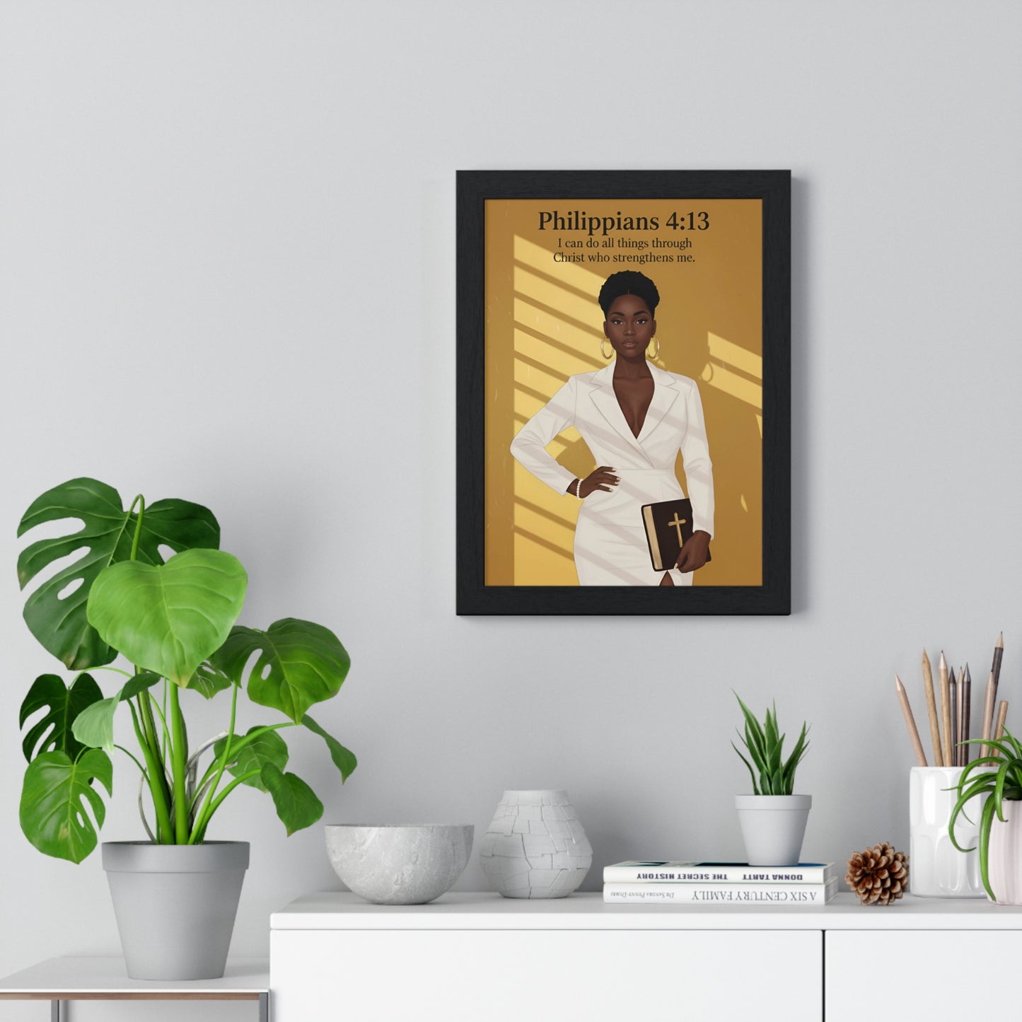 Faith-Inspired Vertical Framed Poster