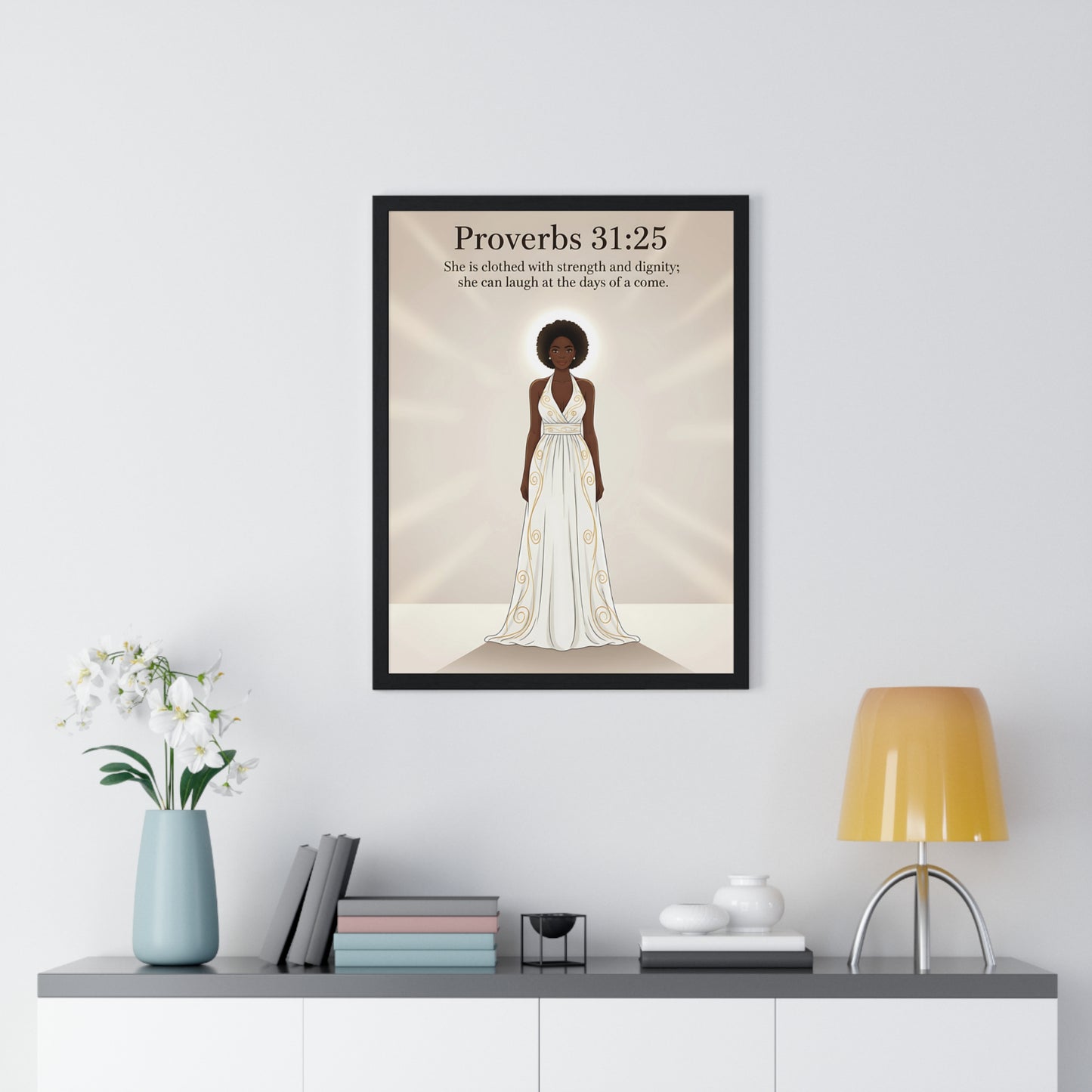 Proverbs 31:25 Art Print