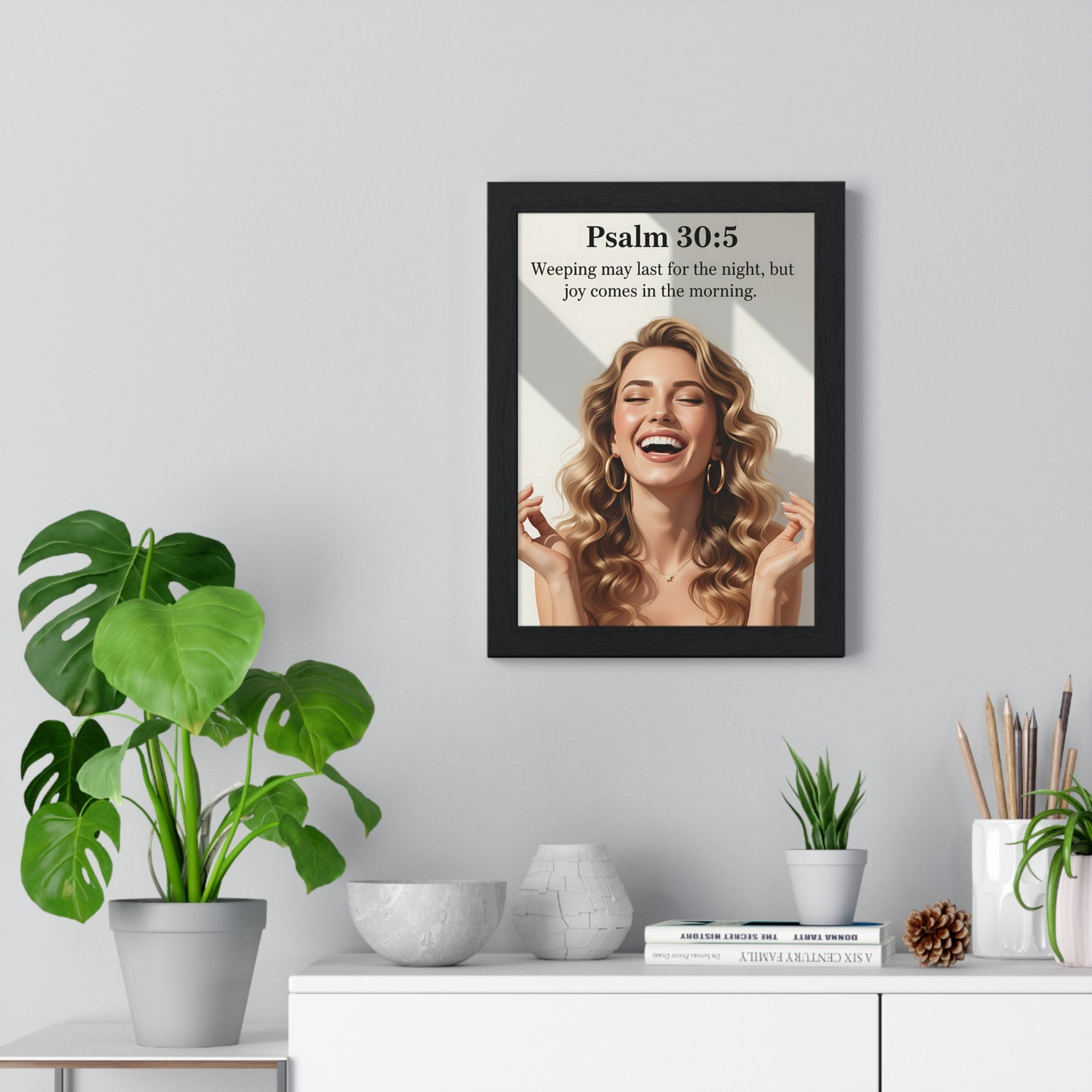 Psalm 30:5 Quote, Wall Art