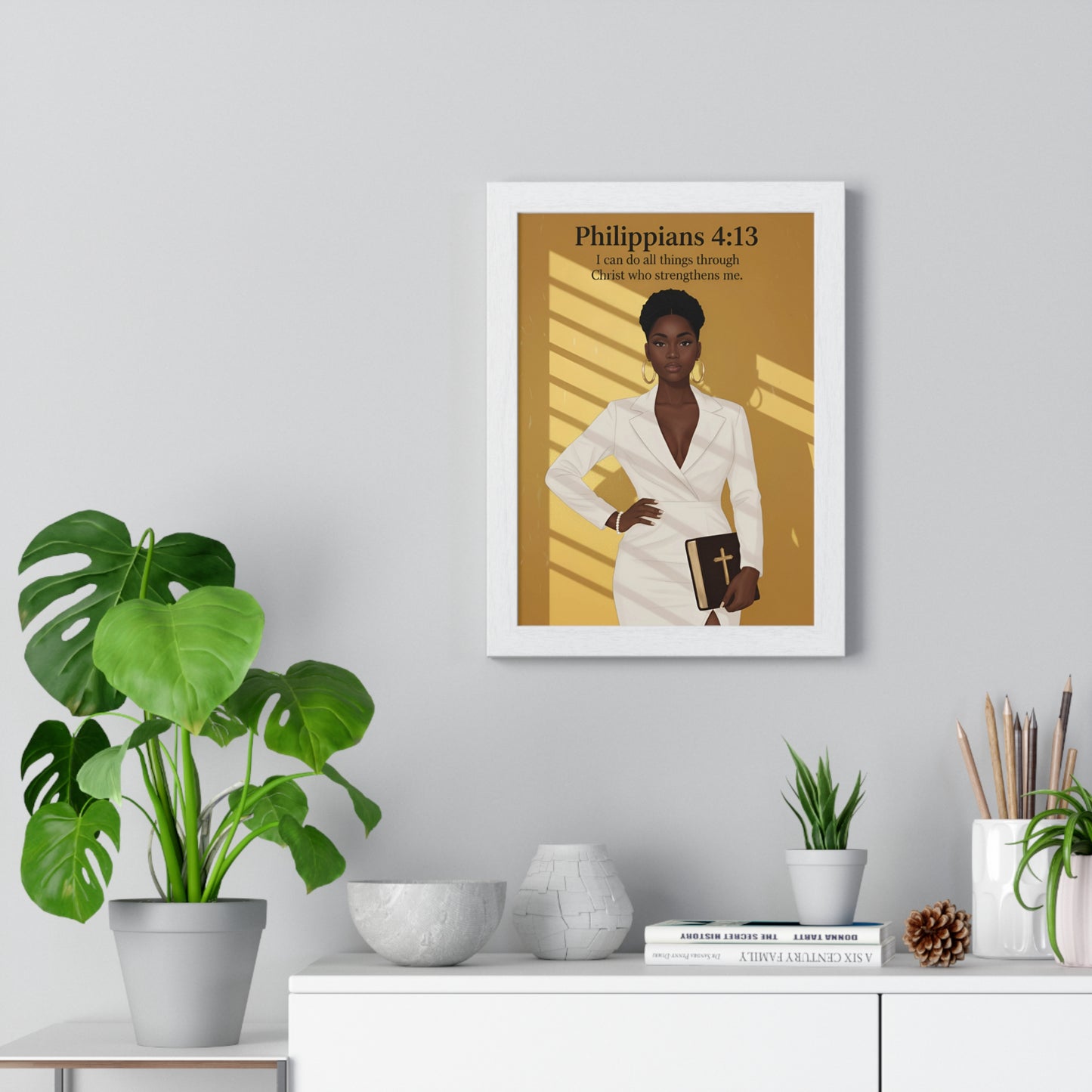 Faith-Inspired Vertical Framed Poster