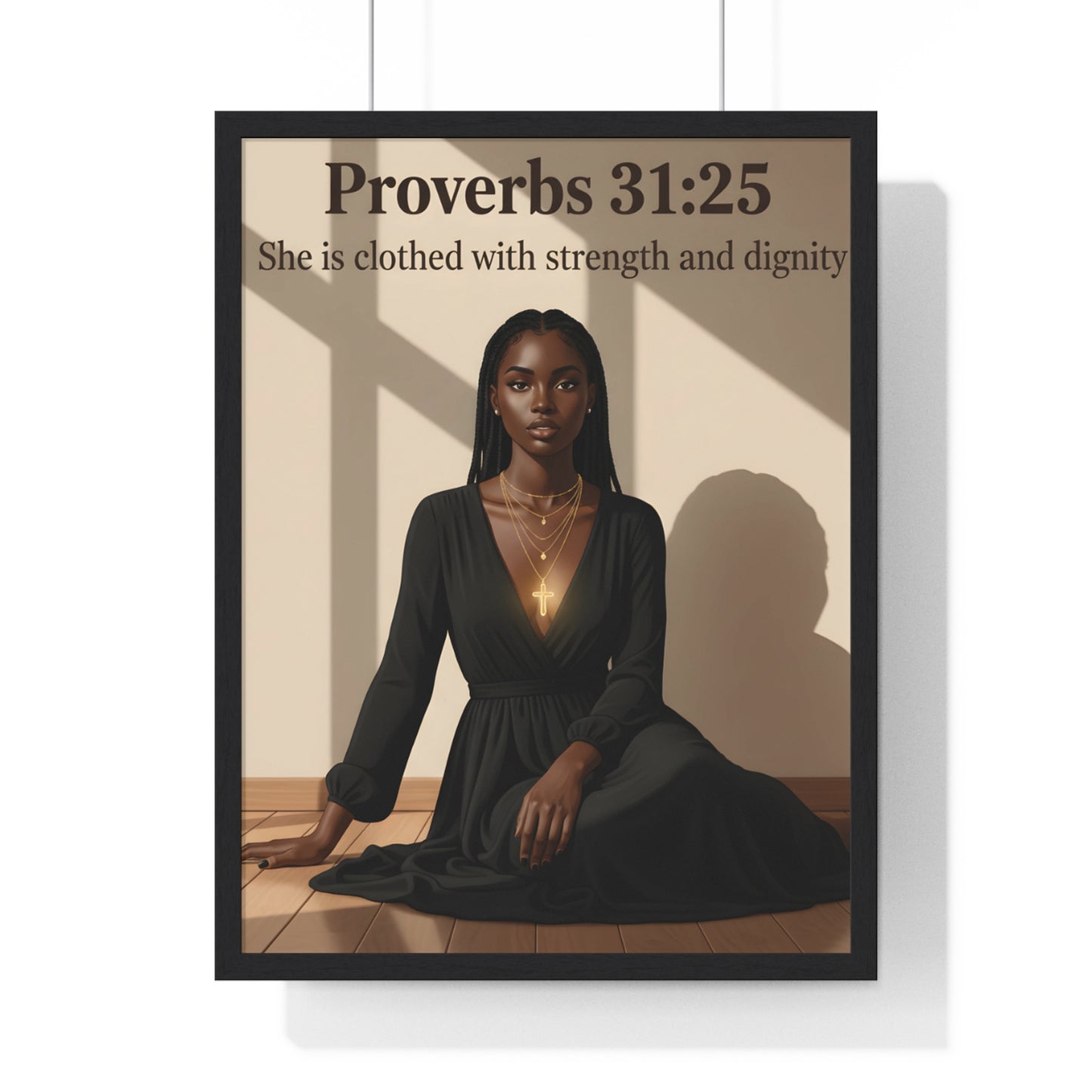 Inspirational Quote Poster, Proverbs 31:25