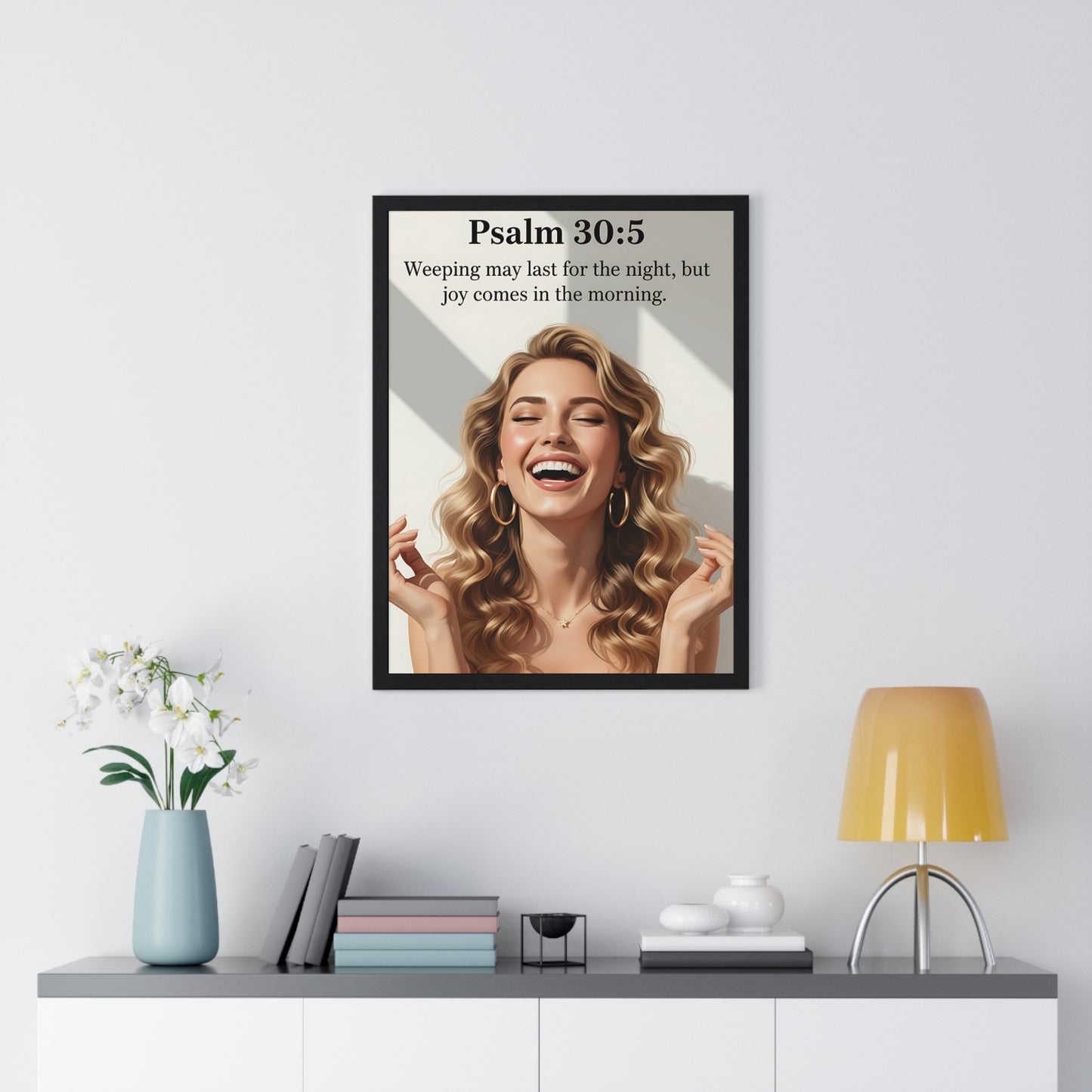 Psalm 30:5 Quote, Wall Art