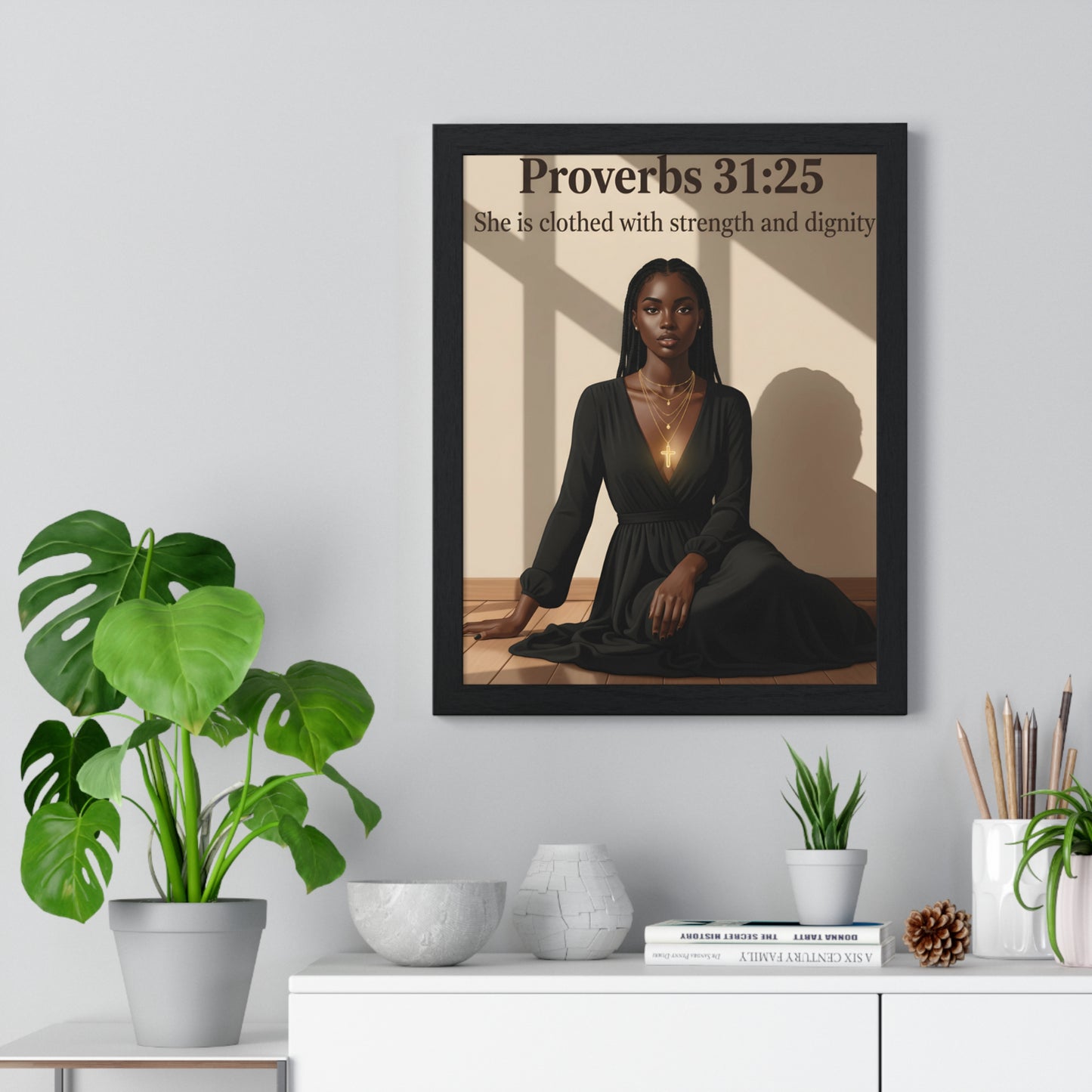 Inspirational Quote Poster, Proverbs 31:25