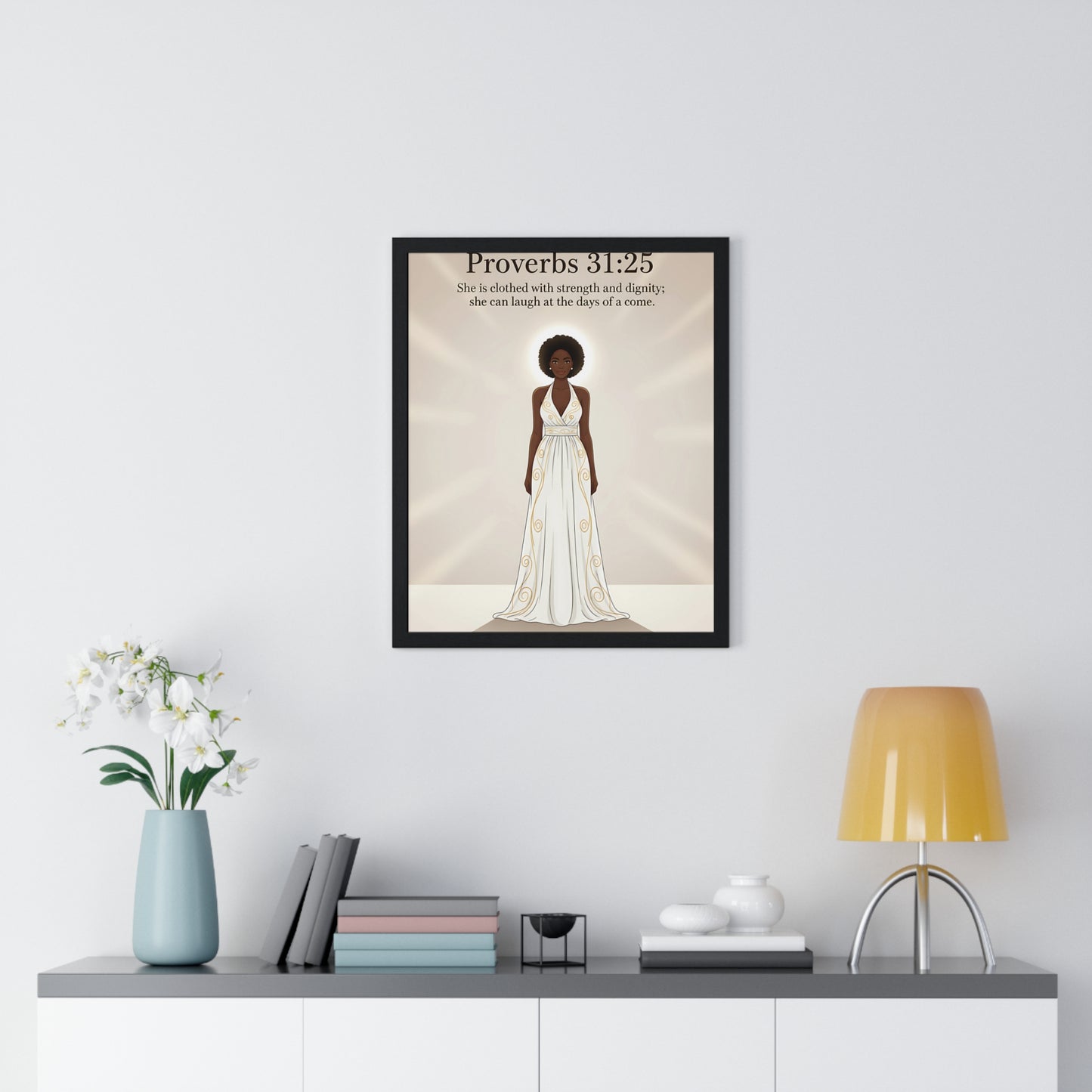 Proverbs 31:25 Art Print