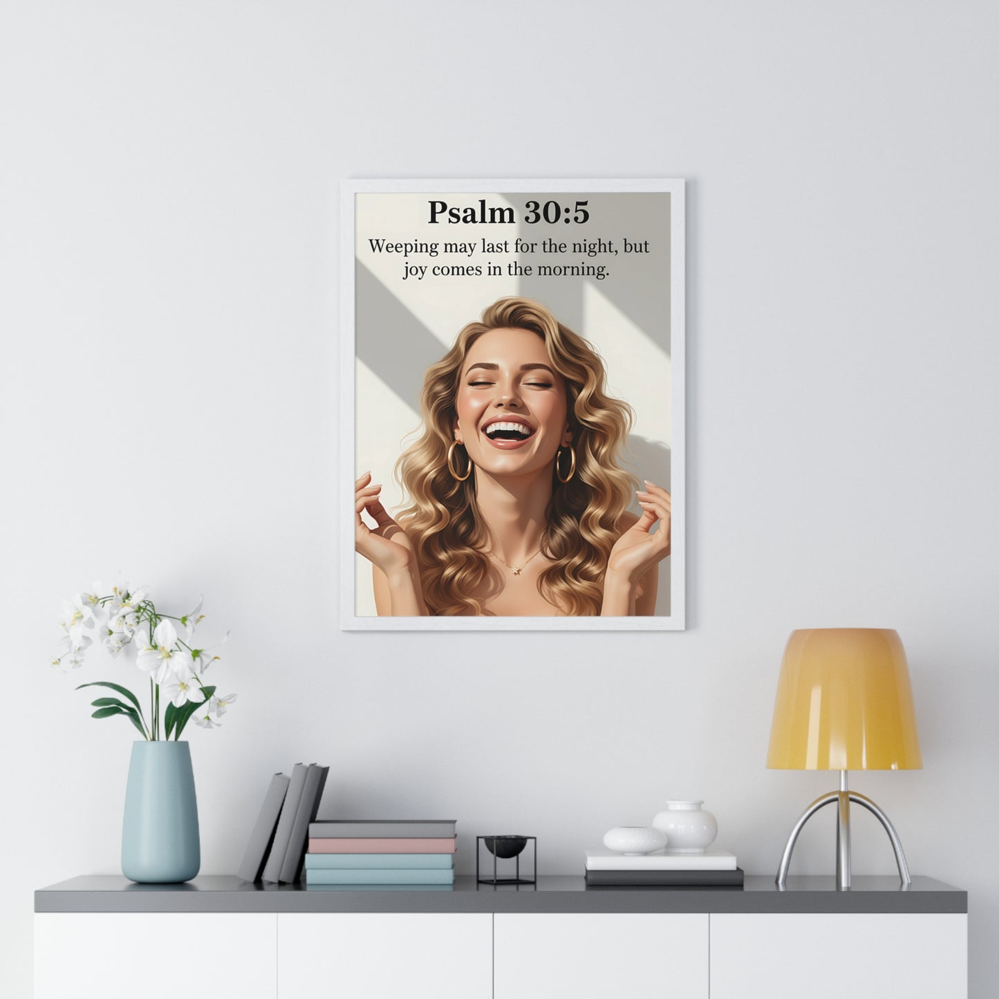 Psalm 30:5 Quote, Wall Art