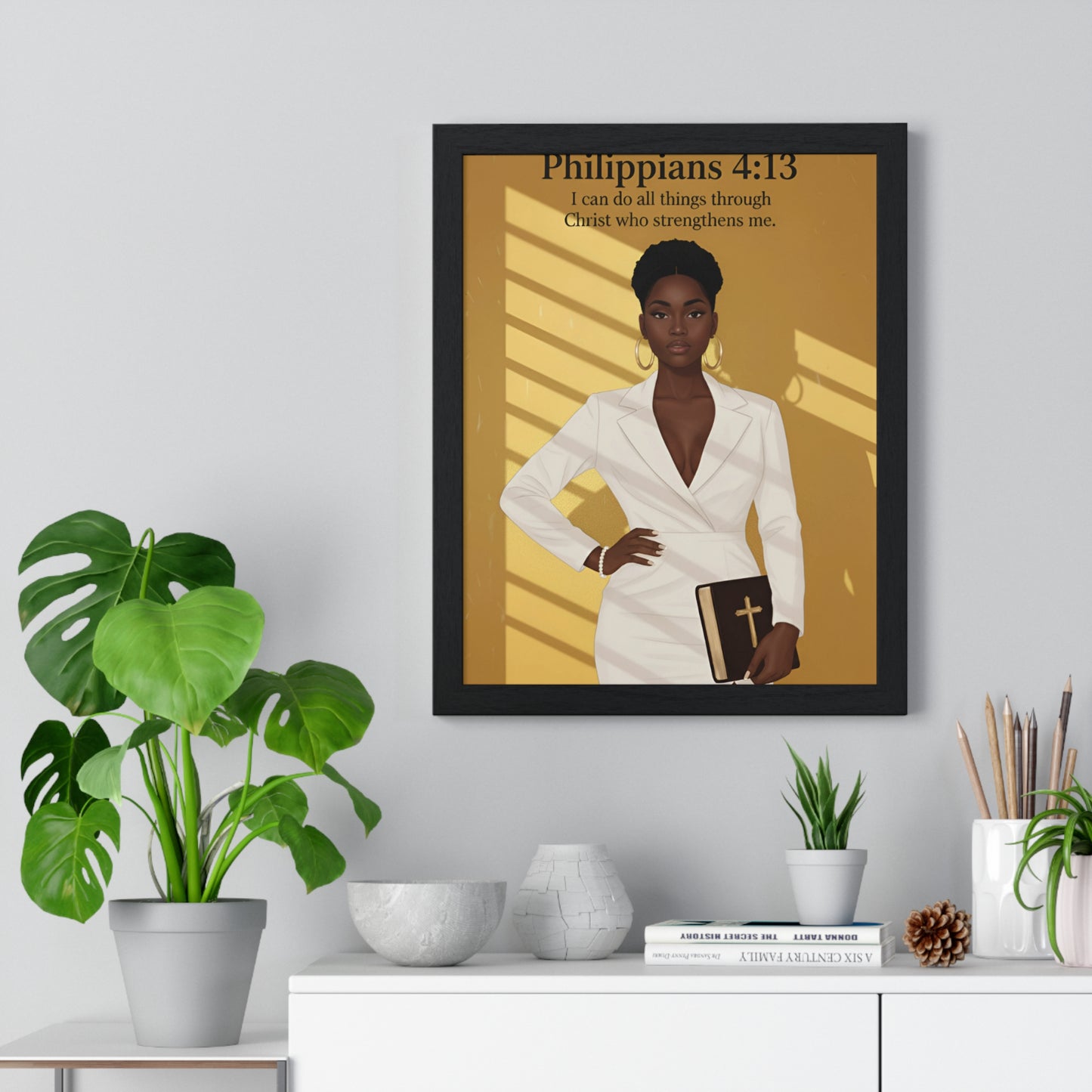 Faith-Inspired Vertical Framed Poster