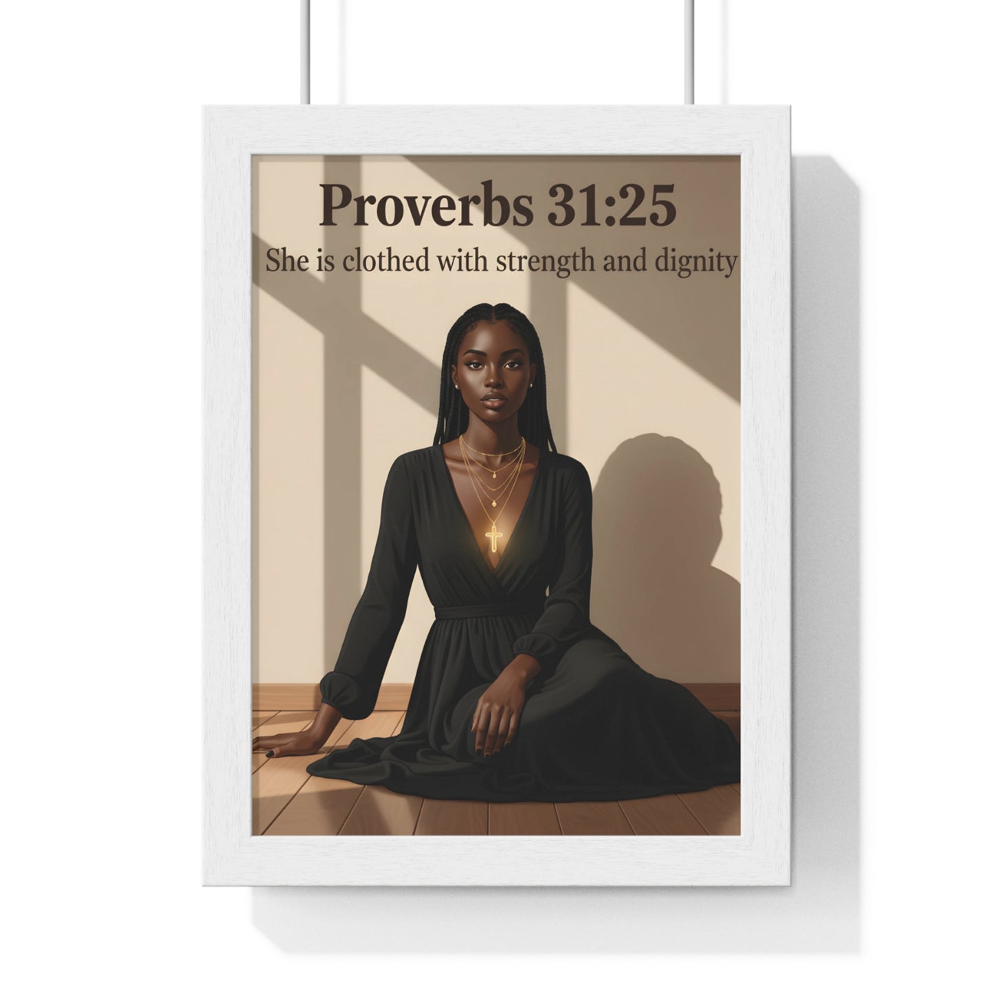 Inspirational Quote Poster, Proverbs 31:25