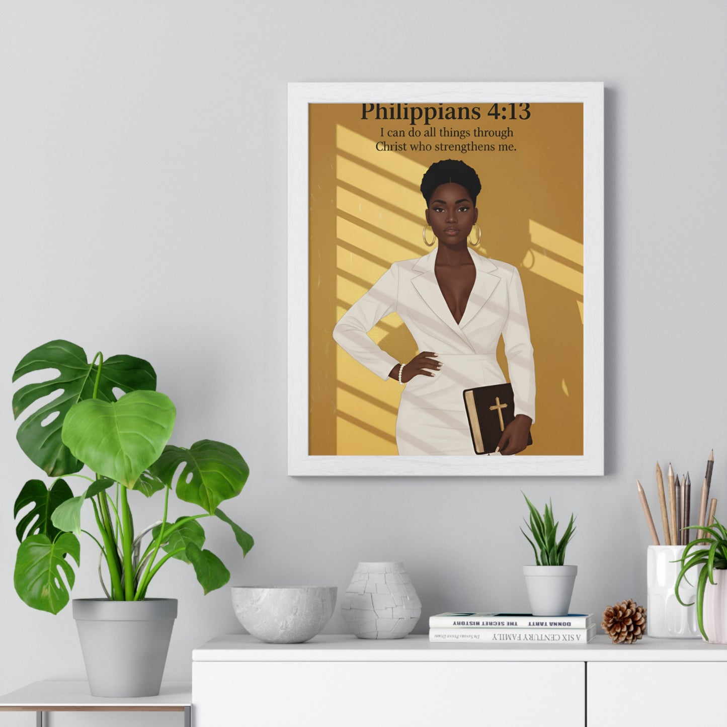 Faith-Inspired Vertical Framed Poster