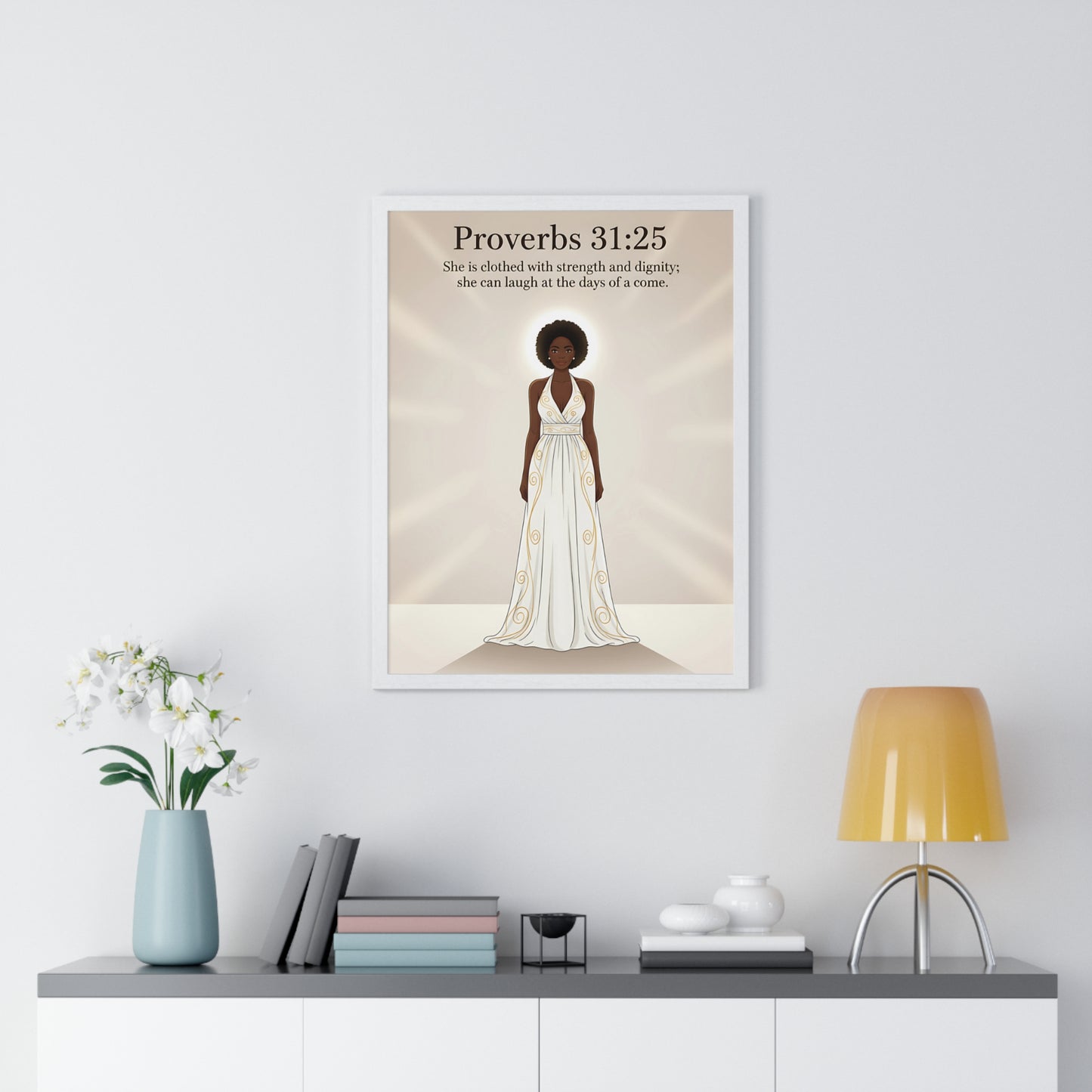 Proverbs 31:25 Art Print