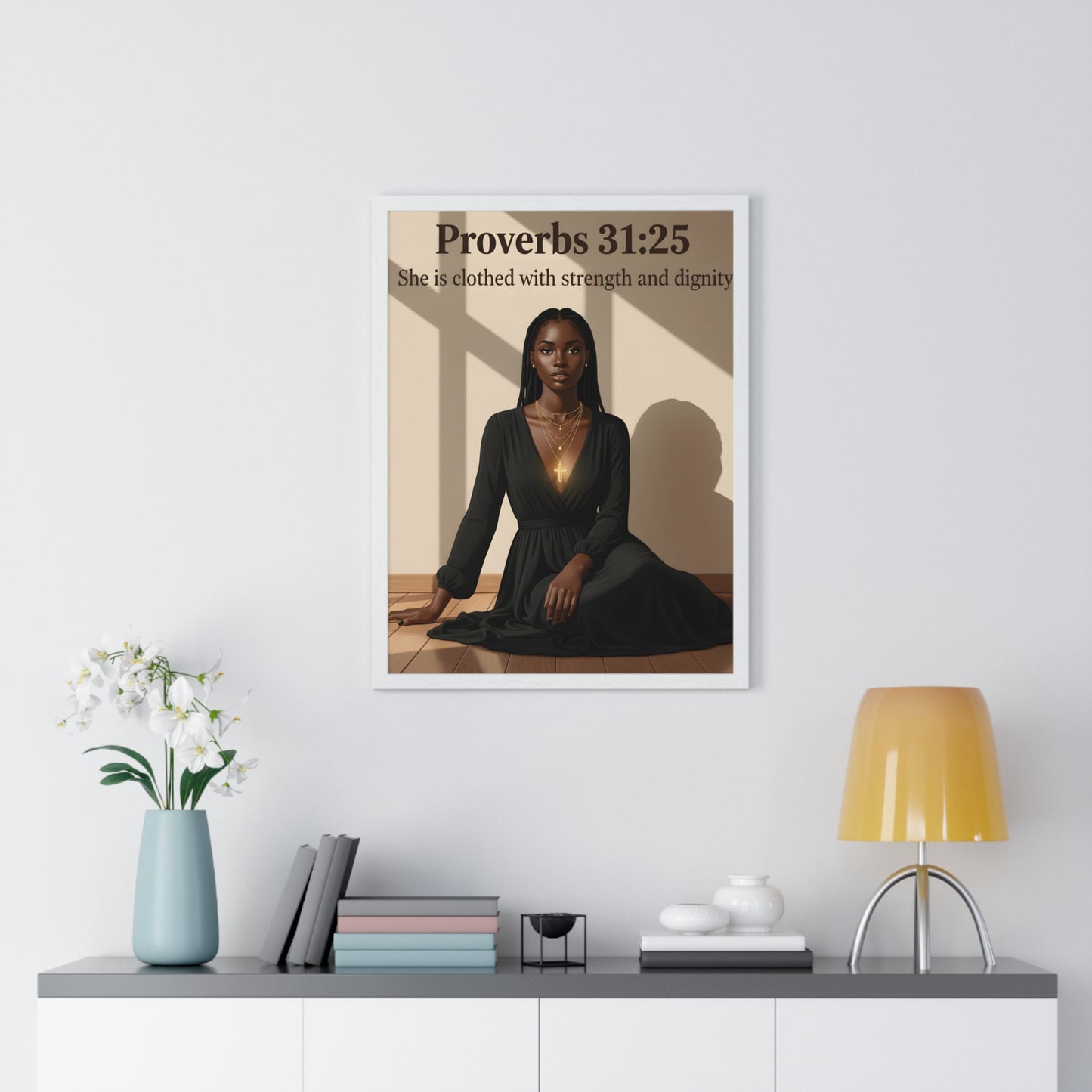 Inspirational Quote Poster, Proverbs 31:25