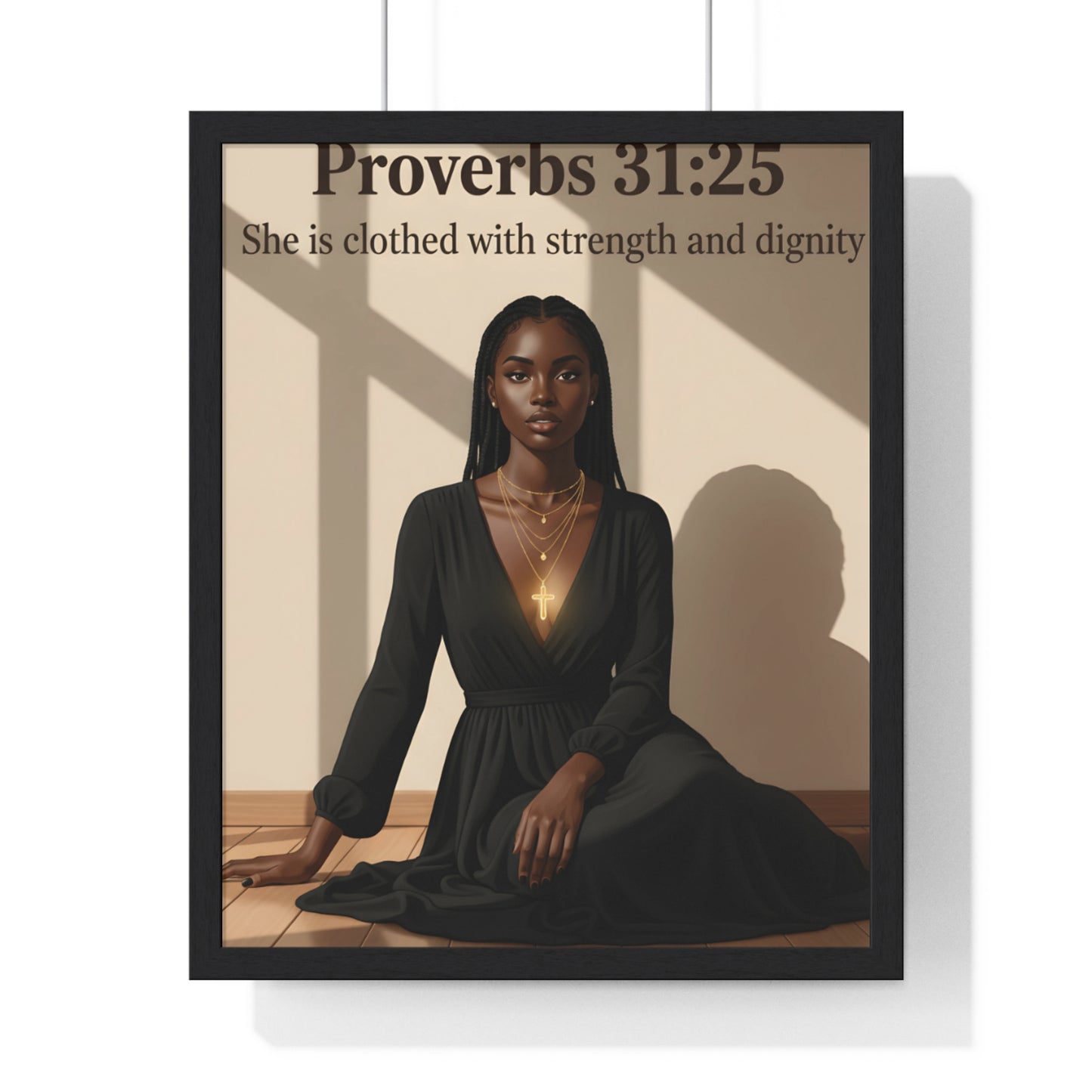 Inspirational Quote Poster, Proverbs 31:25
