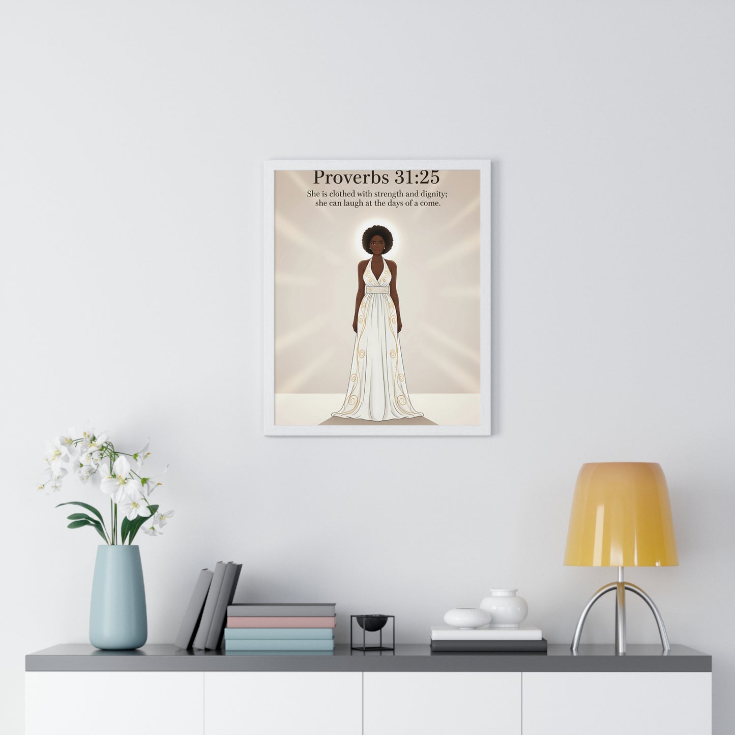 Proverbs 31:25 Art Print