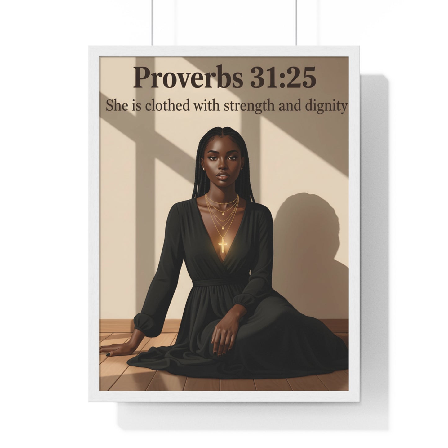 Inspirational Quote Poster, Proverbs 31:25