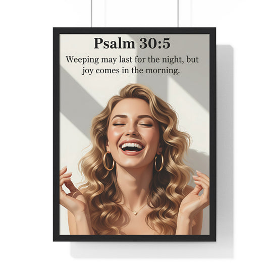 Psalm 30:5 Quote, Wall Art