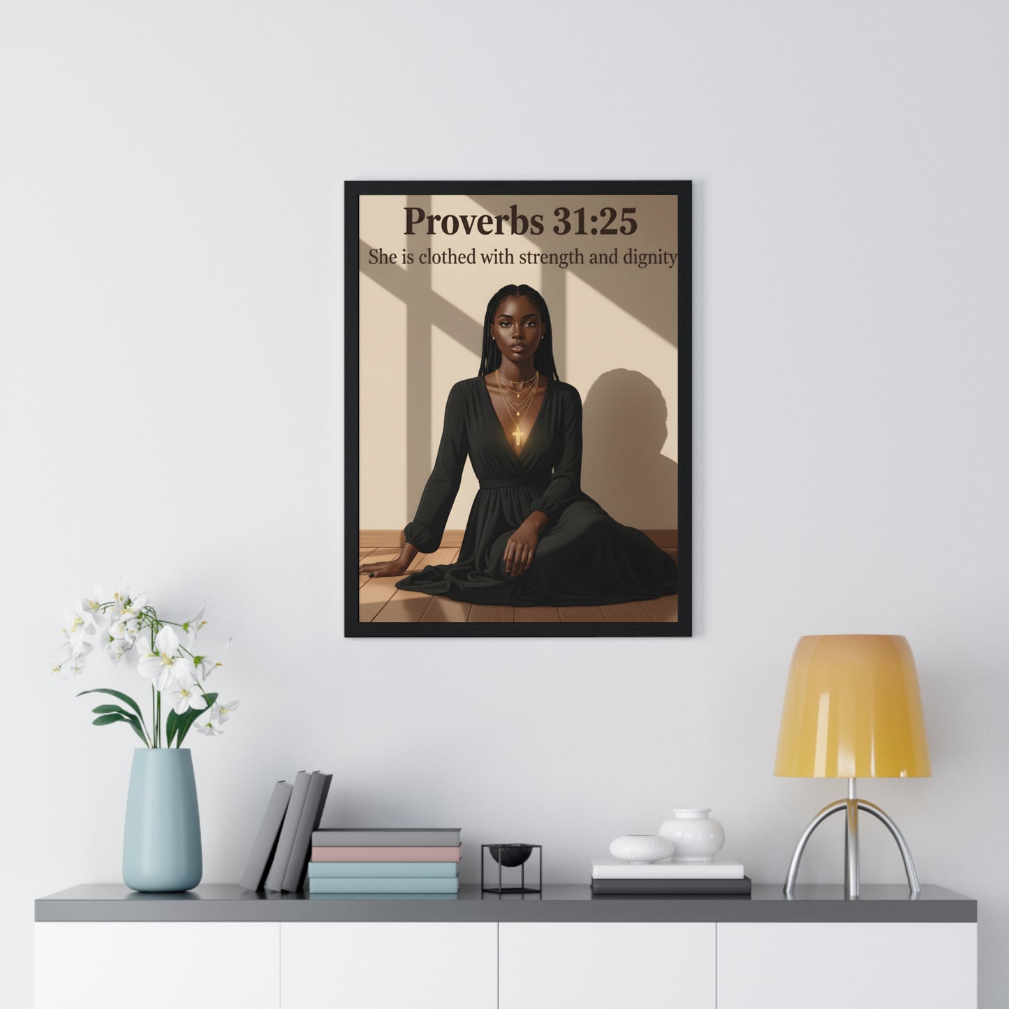 Inspirational Quote Poster, Proverbs 31:25