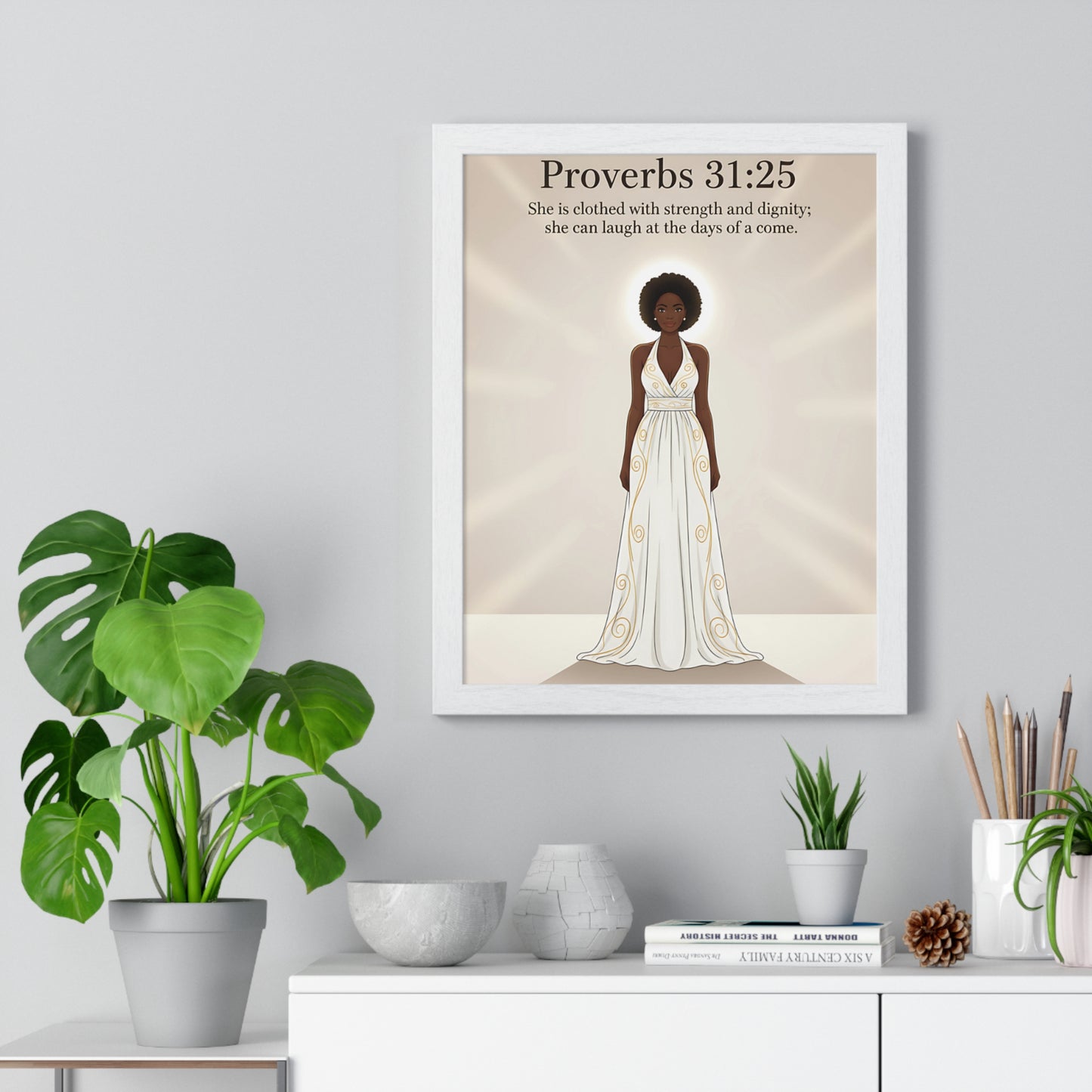 Proverbs 31:25 Art Print