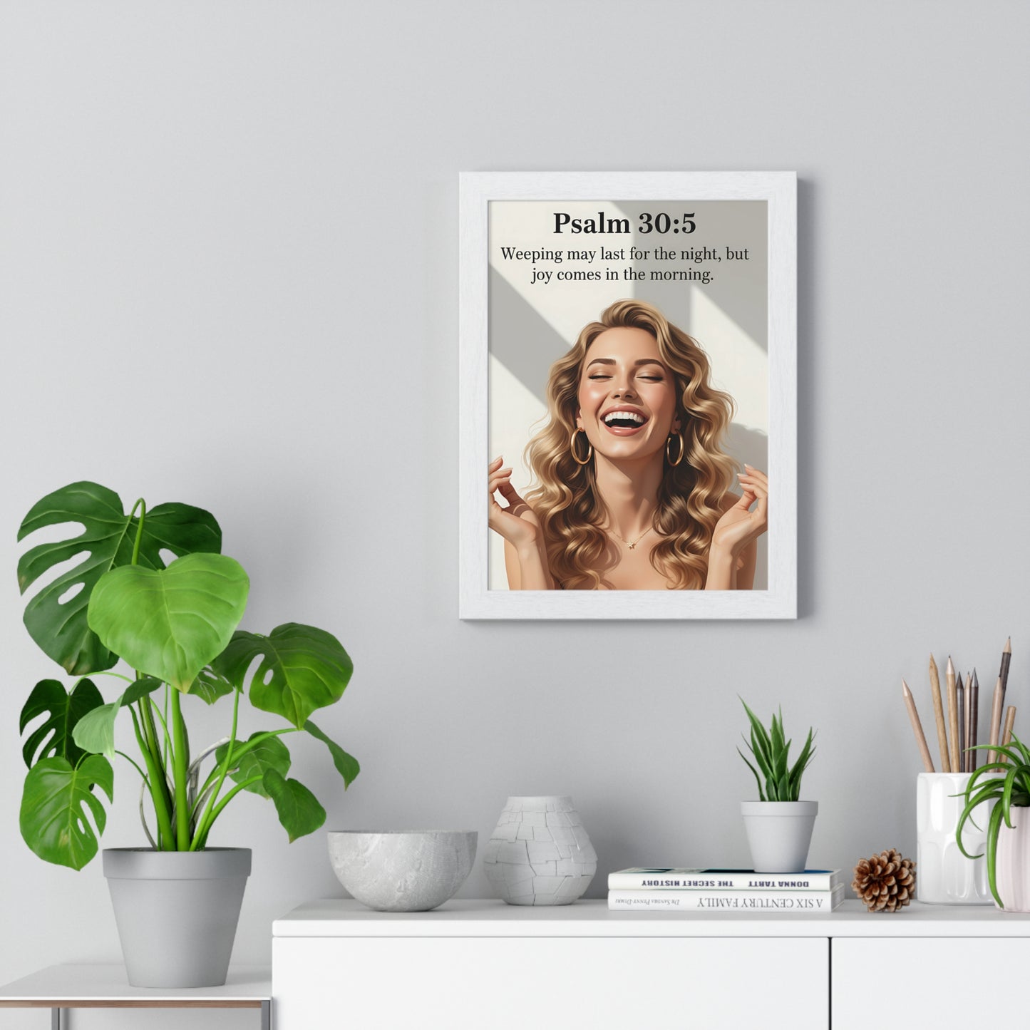Psalm 30:5 Quote, Wall Art