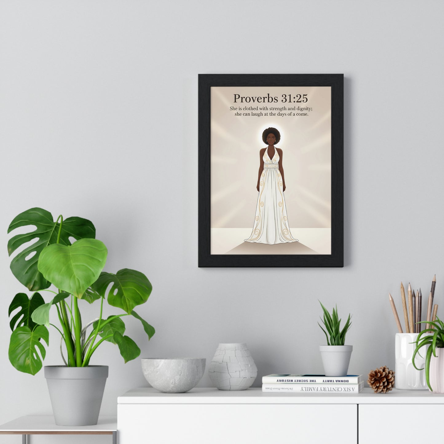 Proverbs 31:25 Art Print