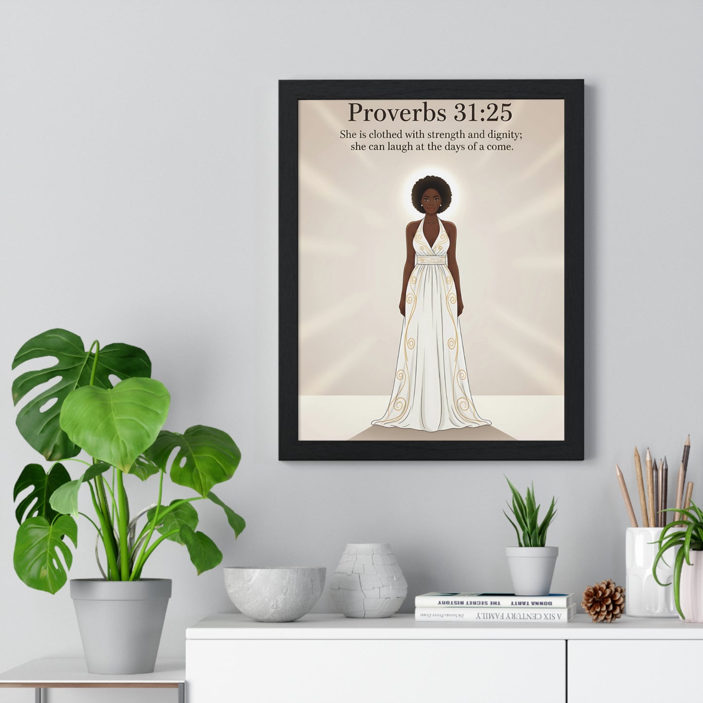 Proverbs 31:25 Art Print